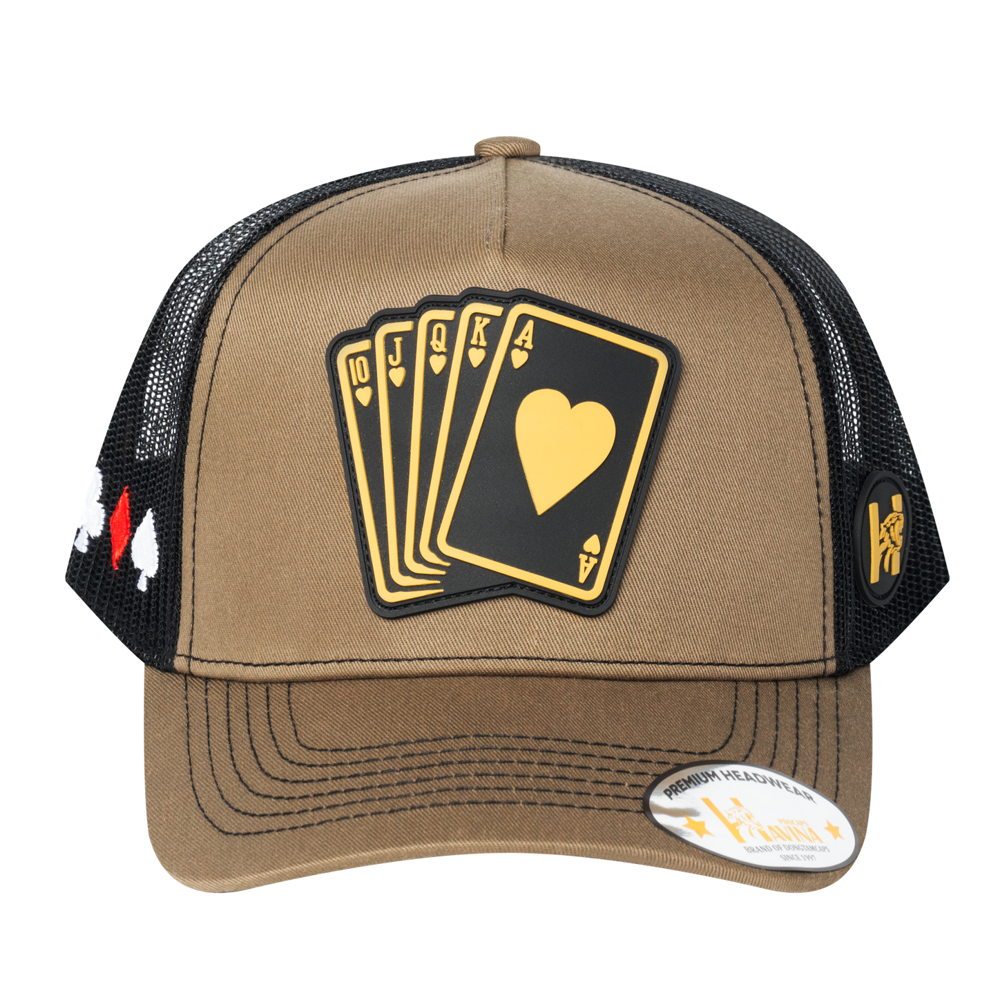 Poker 10JQKA 5-Panel Trucker Hat - T5-LBTC-B-POKER1 gallery image base