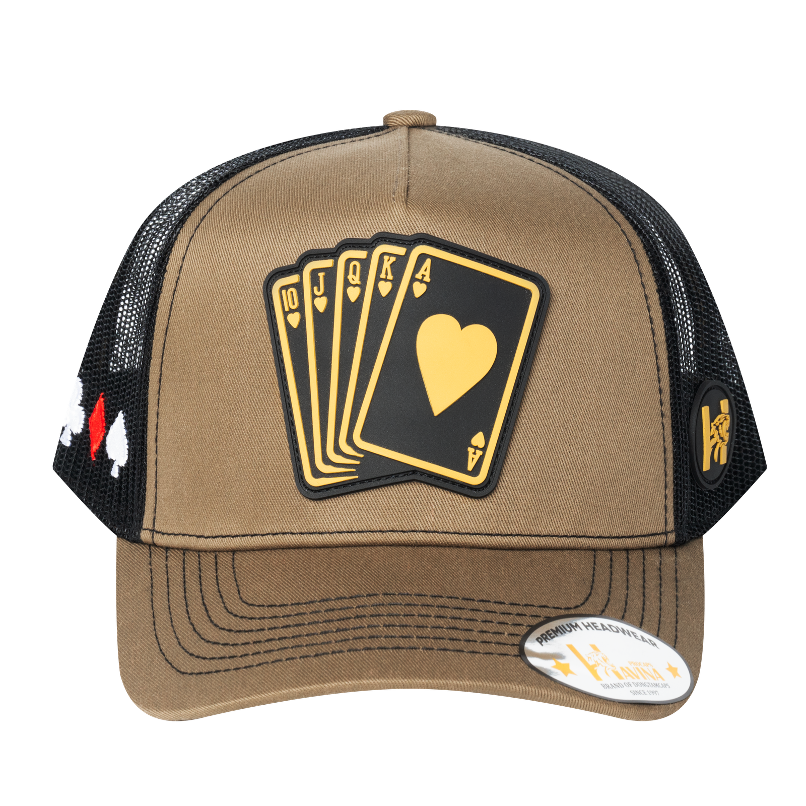 Poker 10JQKA 5-Panel Trucker Hat - T5-LBTC-B-POKER1 gallery image base