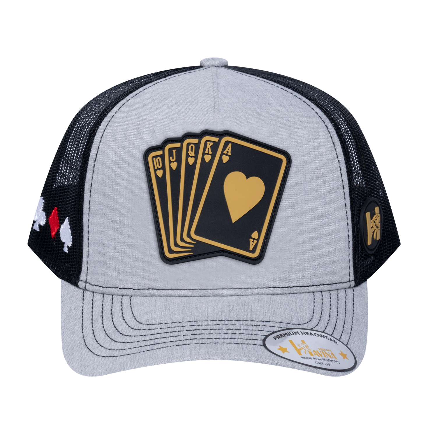 Poker 10JQKA 5-Panel Trucker Hat - T5-LGHT-B-POKER1 gallery image base