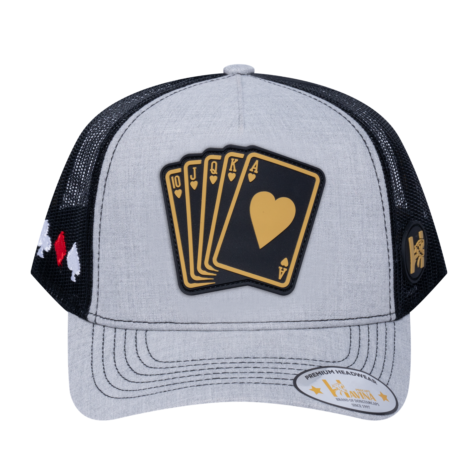 Poker 10JQKA 5-Panel Trucker Hat - T5-LGHT-B-POKER1 gallery image base
