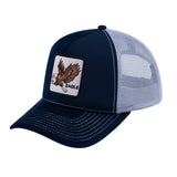 Eagle V2 5-Panel Trucker Hat with Navy front and Light Grey back