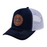 Aries Zodiac V2 5-Panel Trucker Hat with Navy front and Light Grey back