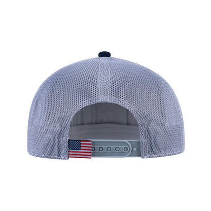 Taurus Zodiac V2 5-Panel Trucker Hat with Navy front and Light Grey back
