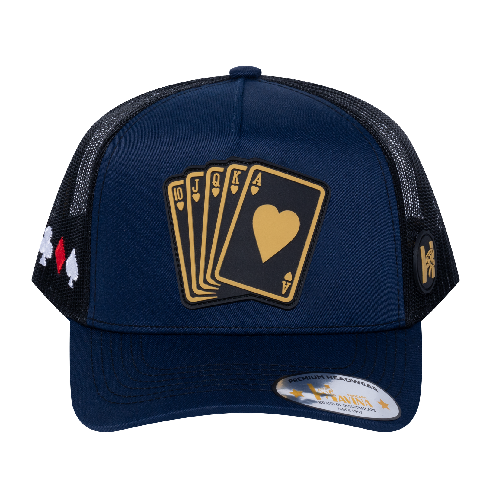 Poker 10JQKA 5-Panel Trucker Hat - T5-NTC-B-POKER1 gallery image base