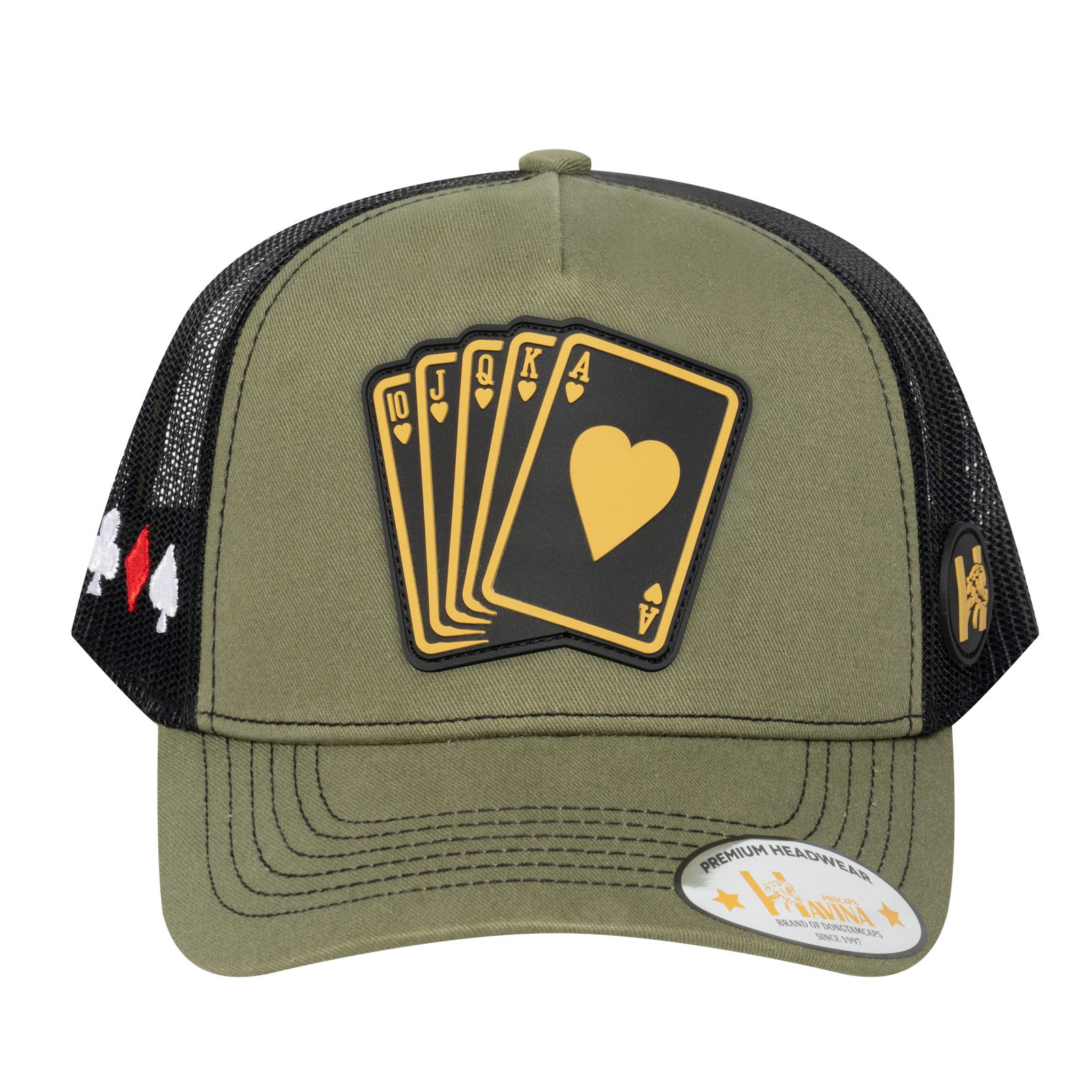 Poker 10JQKA 5-Panel Trucker Hat - T5-OLCT-B-POKER1 gallery image base
