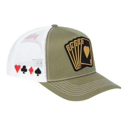 Poker 10JQKA 5-Panel Trucker Hat - T5-OLCT-W-POKER1 gallery image 1