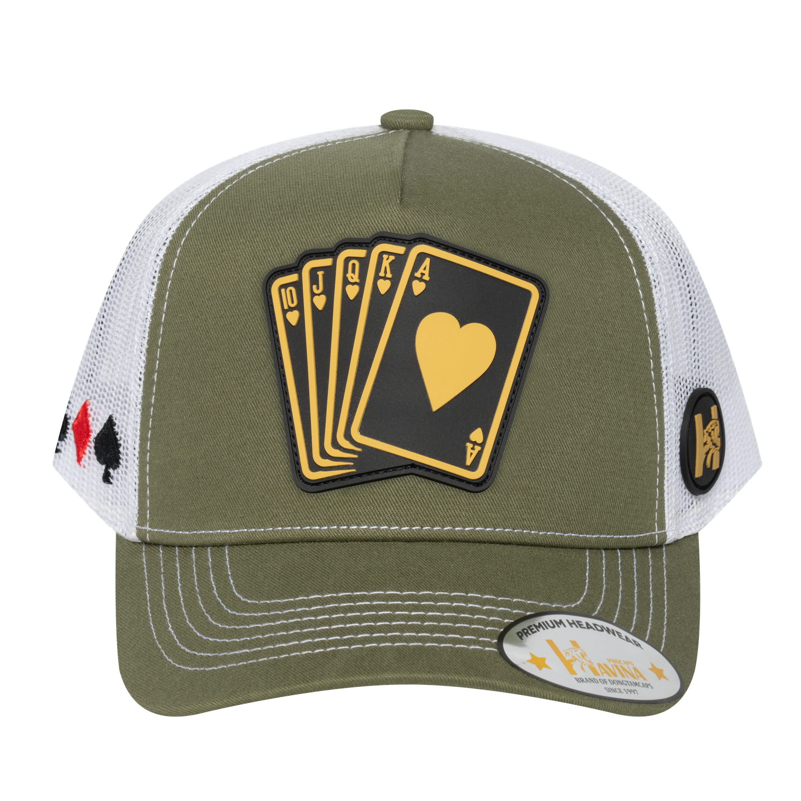 Poker 10JQKA 5-Panel Trucker Hat - T5-OLCT-W-POKER1 gallery image base