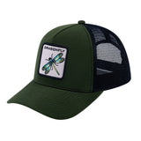 Dragonfly V2 5-Panel Trucker Hat with Olive front and Black back