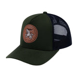 Capricorn Zodiac V2 5-Panel Trucker Hat with Olive front and Black back