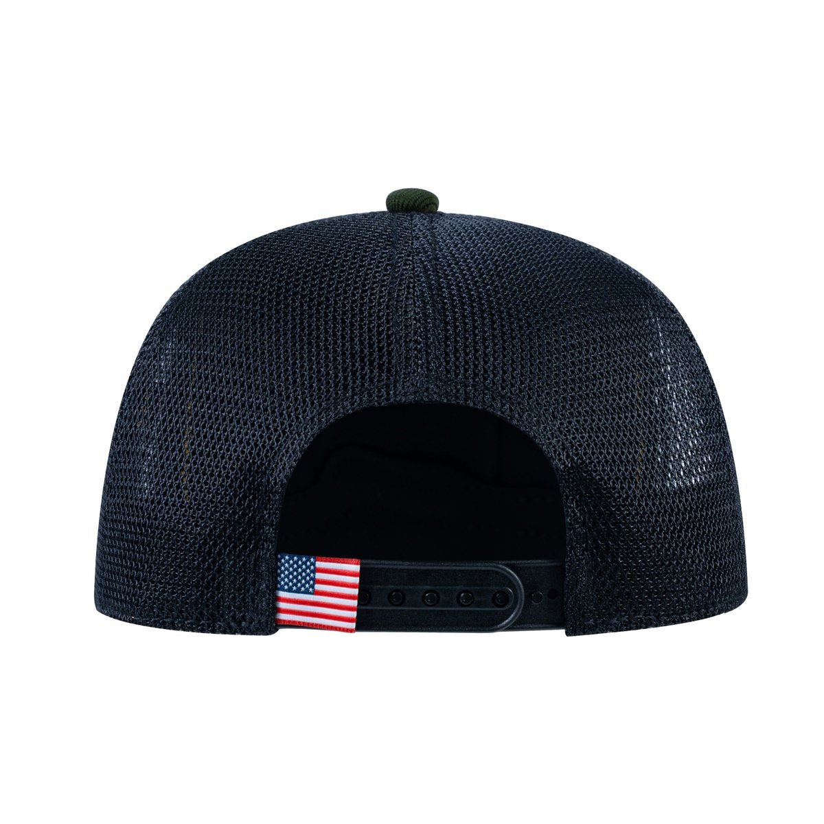 Deer V2 5-Panel Trucker Hat with Olive front and Black back