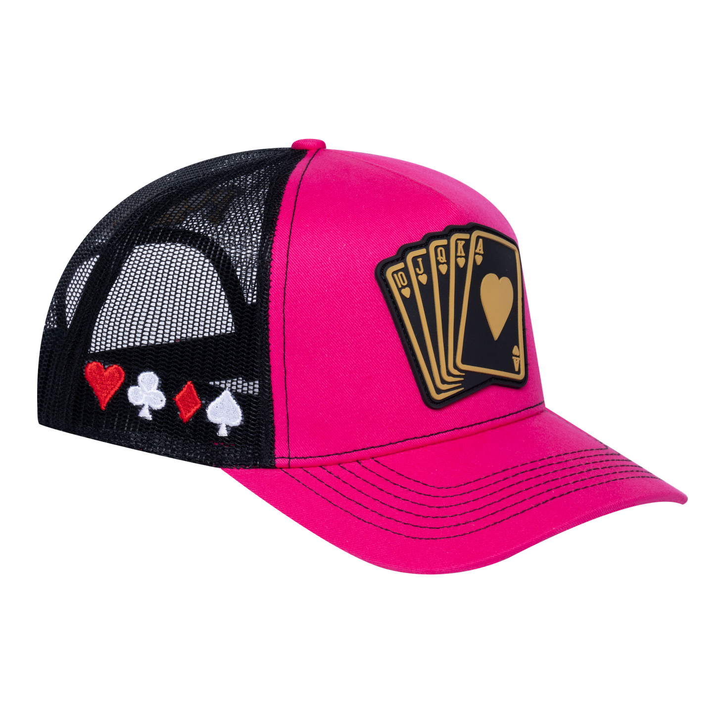 Poker 10JQKA 5-Panel Trucker Hat - T5-P2304CT-B-POKER1 gallery image 1