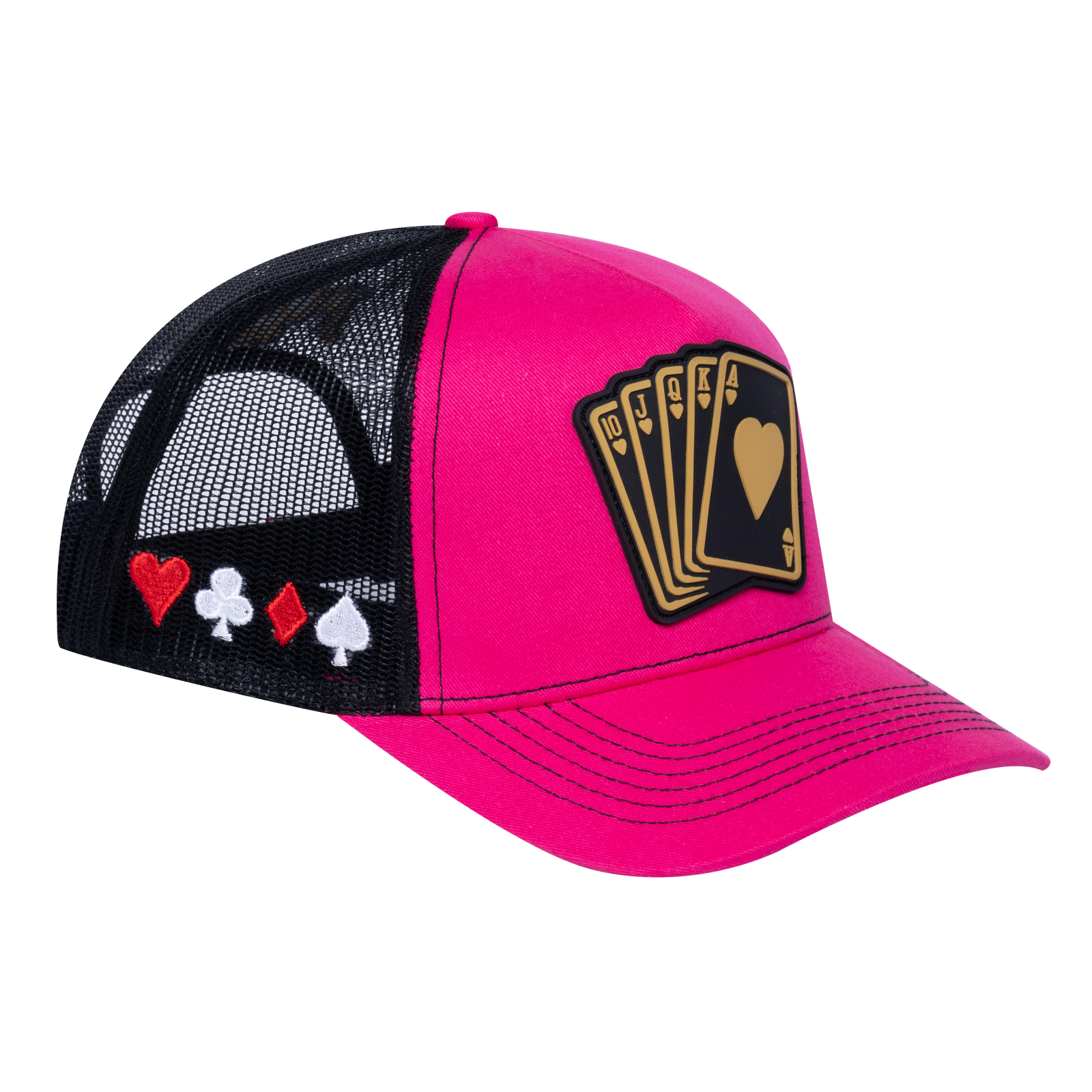 Poker 10JQKA 5-Panel Trucker Hat - T5-P2304CT-B-POKER1 gallery image 1