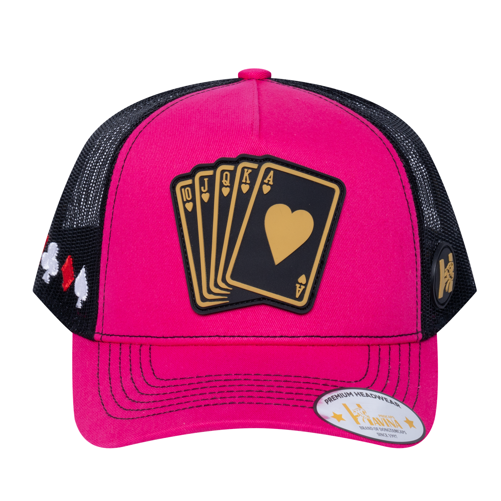 Poker 10JQKA 5-Panel Trucker Hat - T5-P2304CT-B-POKER1 gallery image base