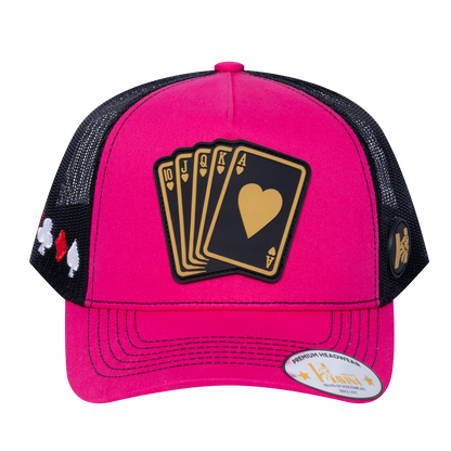Poker 10JQKA 5-Panel Trucker Hat - T5-P2304CT-B-POKER1 gallery image base