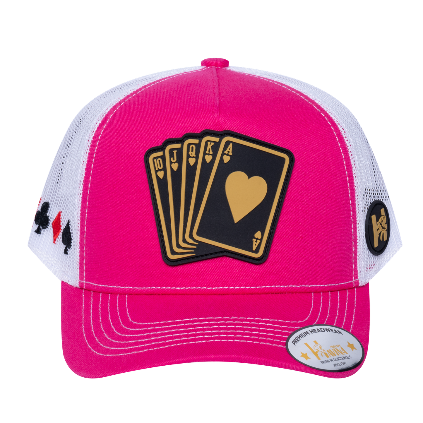 Poker 10JQKA 5-Panel Trucker Hat - T5-P2304CT-W-POKER1 gallery image base