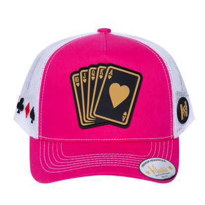 Poker 10JQKA 5-Panel Trucker Hat - T5-P2304CT-W-POKER1 gallery image base