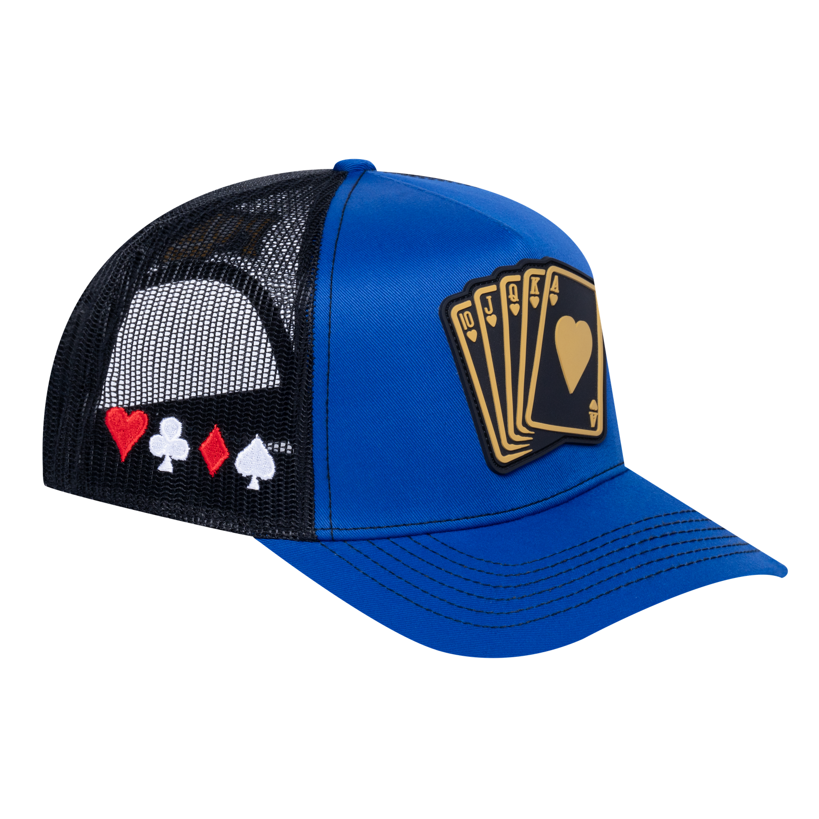 Poker 10JQKA 5-Panel Trucker Hat - T5-RBTC-B-POKER1 gallery image 1