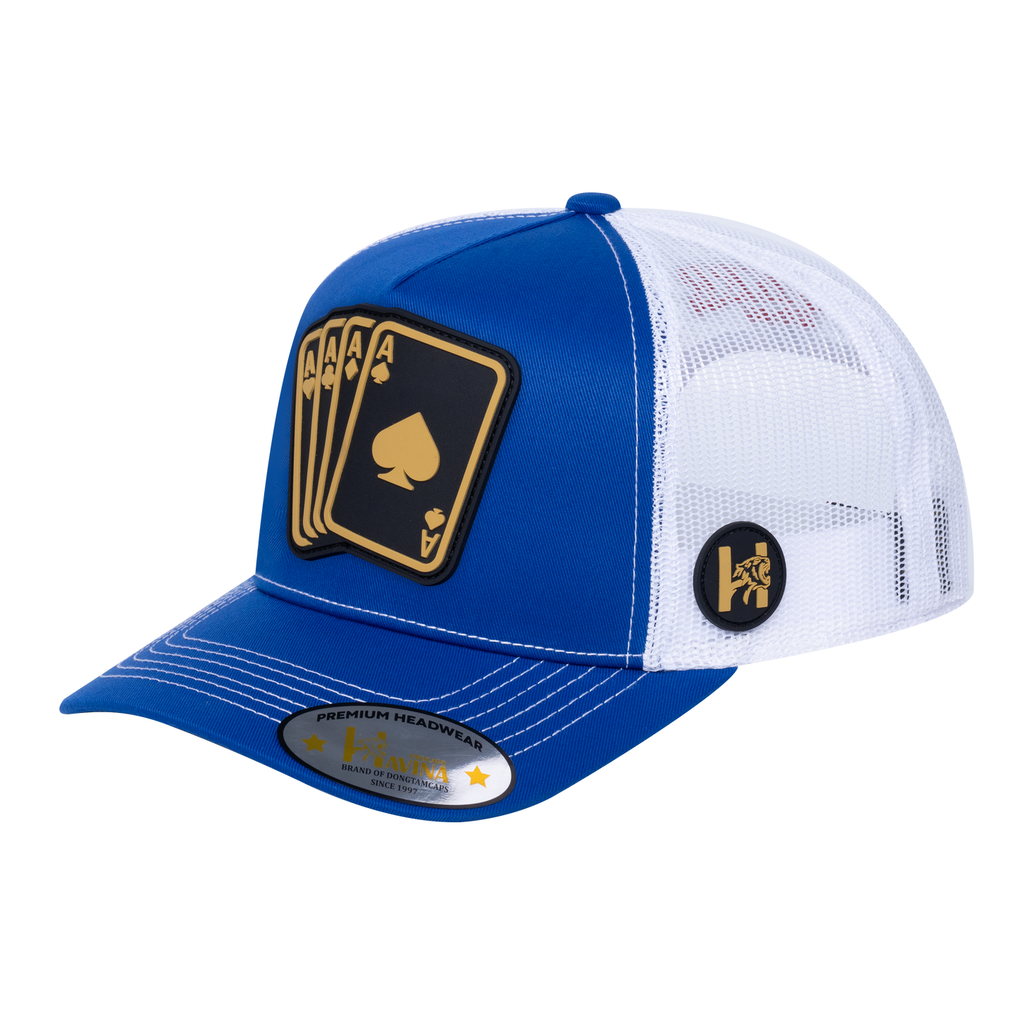 Winner 5-Panel Trucker Hat with Royal Blue front and White back - WINNER1