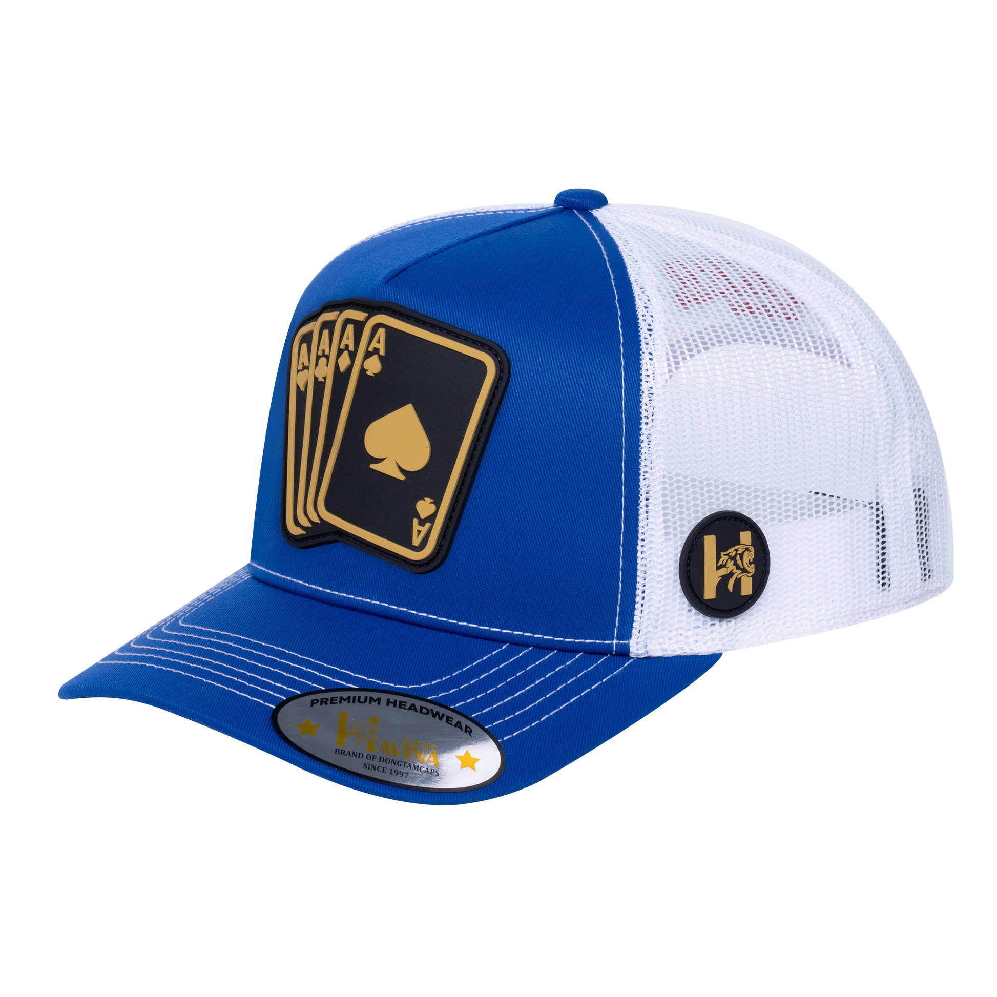 Winner 5-Panel Trucker Hat with Royal Blue front and White back - WINNER1
