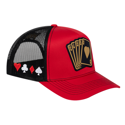 Poker 10JQKA 5-Panel Trucker Hat - T5-RTC-B-POKER1 gallery image 1