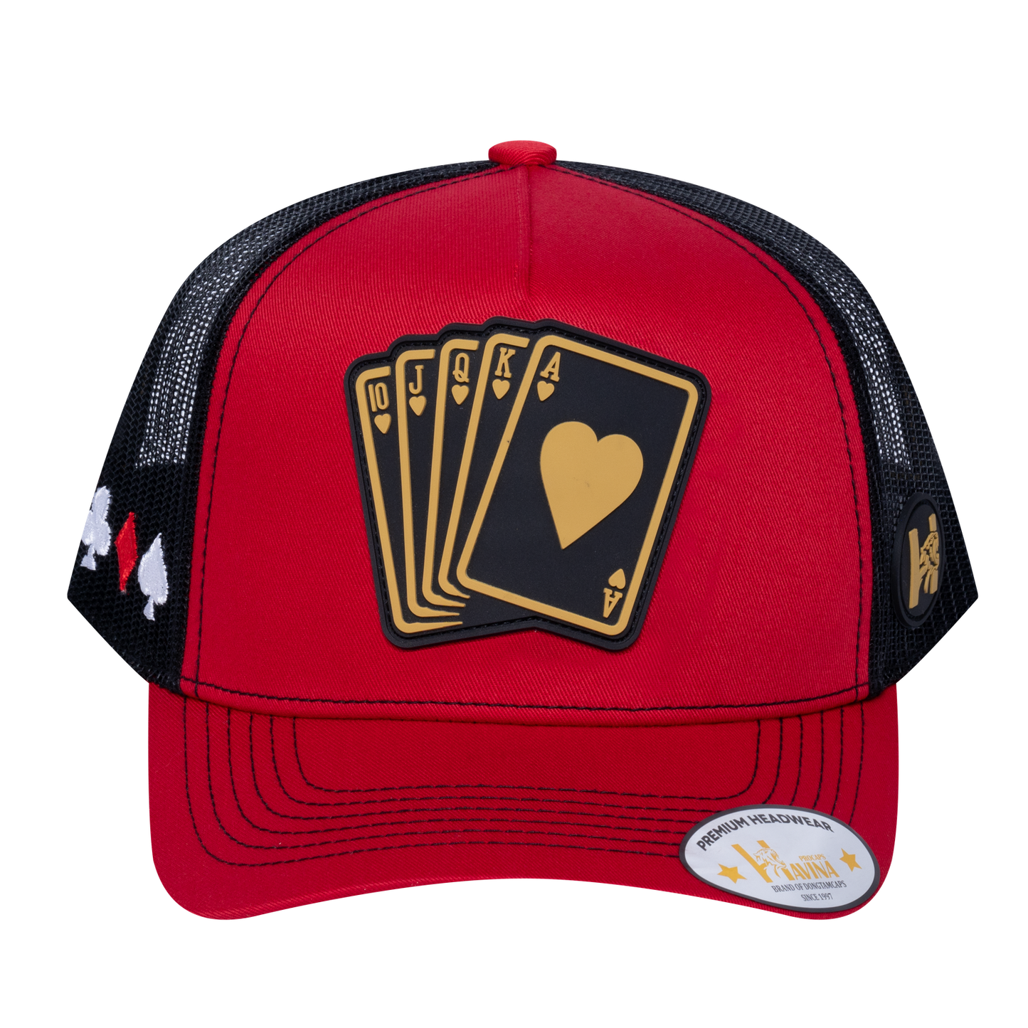 Poker 10JQKA 5-Panel Trucker Hat - T5-RTC-B-POKER1 gallery image base