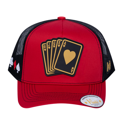 Poker 10JQKA 5-Panel Trucker Hat - T5-RTC-B-POKER1 gallery image base