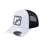 Dragonfly V2 5-Panel Trucker Hat with White front and Black back