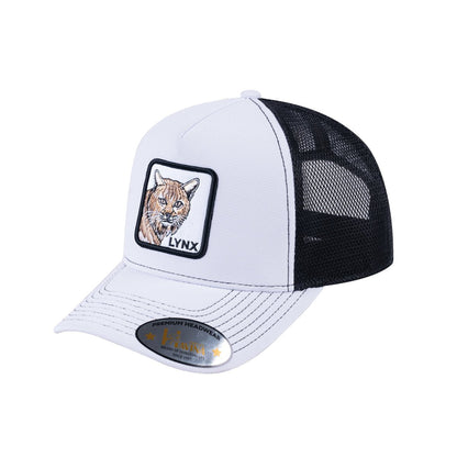Lynx V2 5-Panel Trucker Hat with White front and Black back