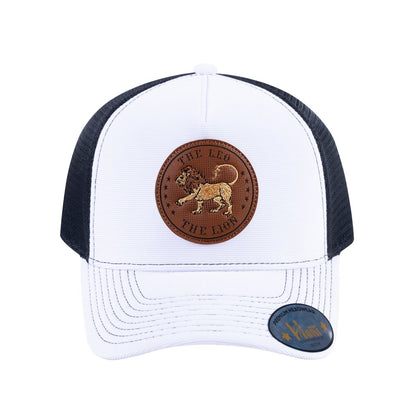 Leo Zodiac V2 5-Panel Trucker Hat with White front and Black back