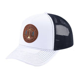 Libra Zodiac V2 5-Panel Trucker Hat with White front and Black back