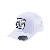 Cow V2 5-Panel Trucker Hat with White front and White back
