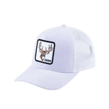 Deer V2 5-Panel Trucker Hat with White front and White back