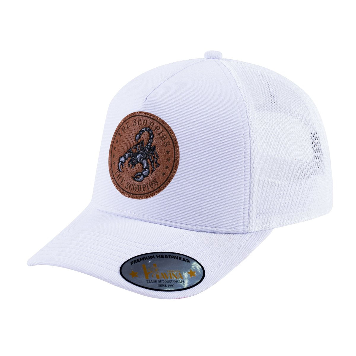 Scorpio Zodiac V2 5-Panel Trucker Hat with White front and White back