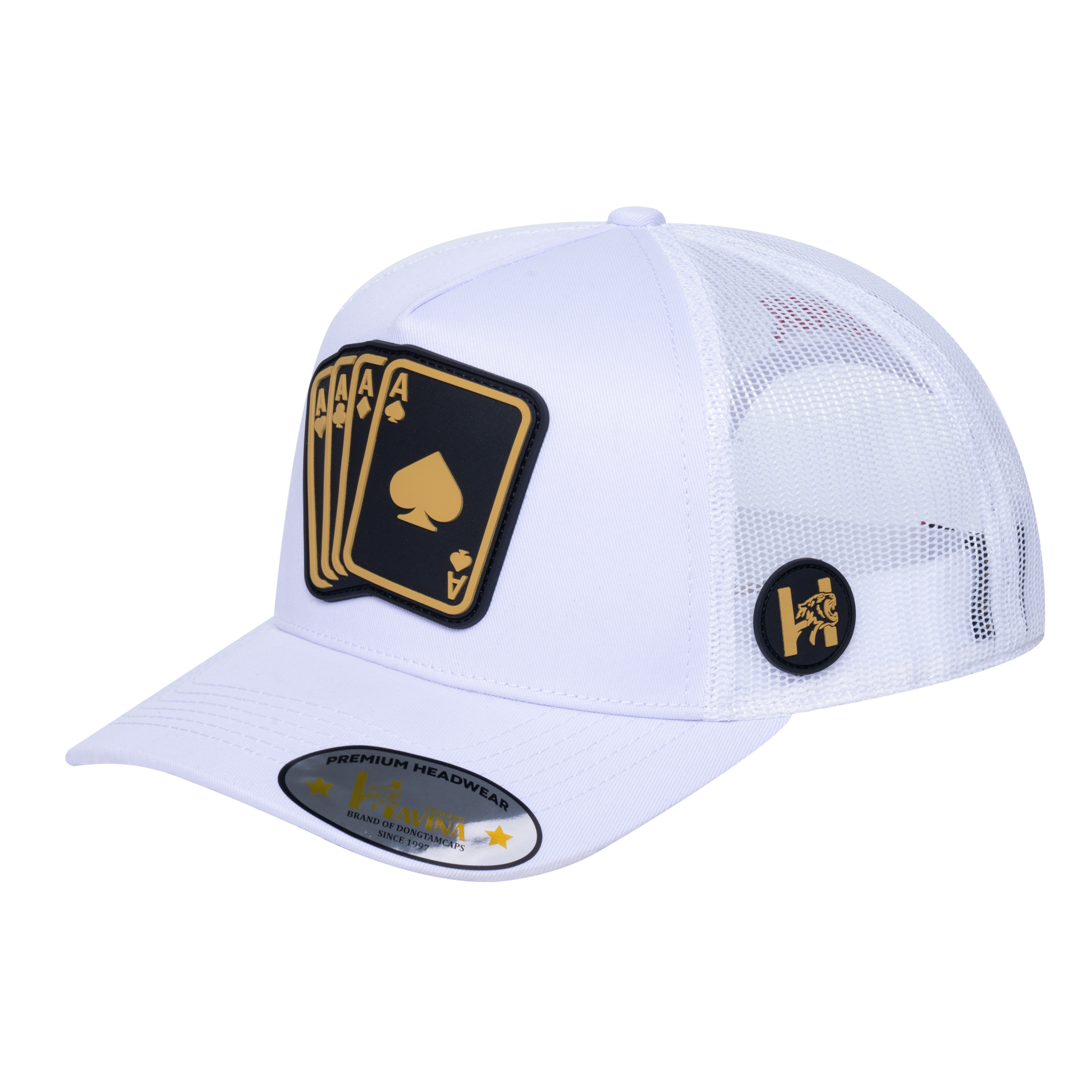 Winner 5-Panel Trucker Hat with White front and White back - WINNER1