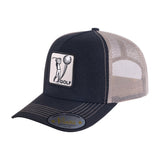 Golf 5-Panel Trucker Hat with Black front and Light Grey back