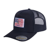 US Deer Hunter 5-Panel Trucker Hat with Black front and Black back