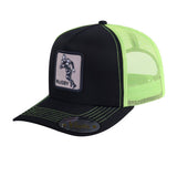 Rugby/Football 5-Panel Trucker Hat with Black front and Green back