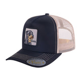 Cool Dog 5-Panel Trucker Hat with Black front and Light Grey back