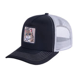 Cat 5-Panel Trucker Hat with Black front and White back
