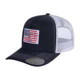 US Deer Hunter 5-Panel Trucker Hat with Black front and White back