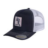 Rugby/Football 5-Panel Trucker Hat with Black front and White back
