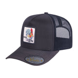 Chicken 5-Panel Trucker Hat with Dark Grey front and Black back