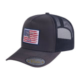 US Deer Hunter 5-Panel Trucker Hat with Dark Grey front and Black back