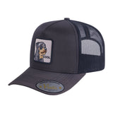 Cool Dog 5-Panel Trucker Hat with Dark Grey front and Black back
