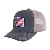 US Deer Hunter 5-Panel Trucker Hat with Dark Grey front and Khaki back