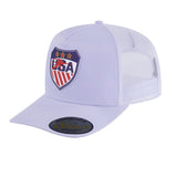 Loving Hockey 5-Panel Trucker Hat with White front and White back