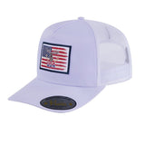 US Deer Hunter 5-Panel Trucker Hat with White front and White back
