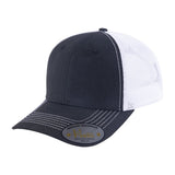 Blank 6-Panel Trucker Hat with Black front and White back