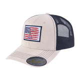 US Deer Hunter 6-Panel Trucker Hat with Beige front and Black back
