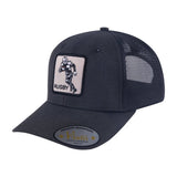 Rugby 6-Panel Trucker Hat with Black front and Black back